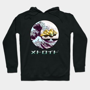 Great Wave Hunter Spaceship Hoodie